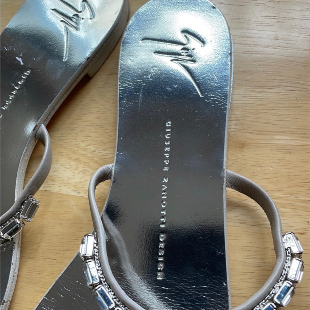 Silver Rhinestones With Toe Sandals GIUSEPPEZANOTTI